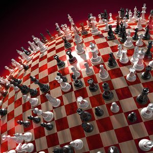 3D Chess Board wallpaper