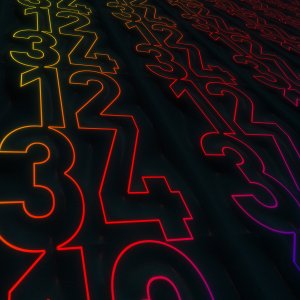 3D Numbers wallpaper