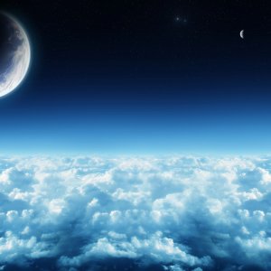 Clouds from Space wallpaper