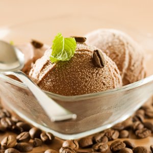 Ice Cream With Coffee Beans wallpaper