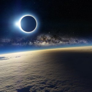 Solar Eclipse From Space wallpaper