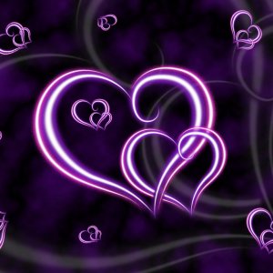 Violet Hearts wallpaper